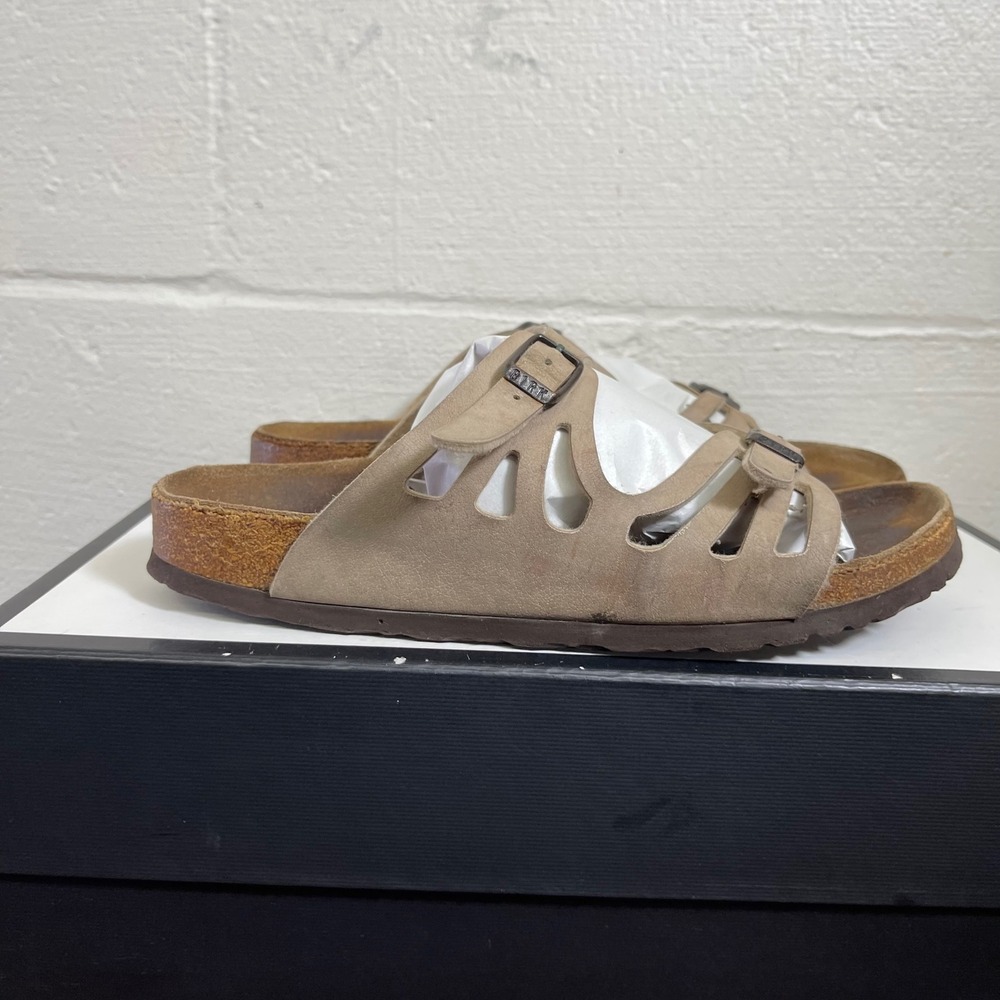 Birkenstock Granada Mocha Leather Sandals Slide Slip On Women's Size 39 EU/8 US